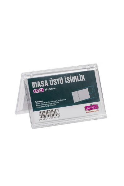 Lamiess K-031 Masaüstü İsimlik Yatay 10'Lu